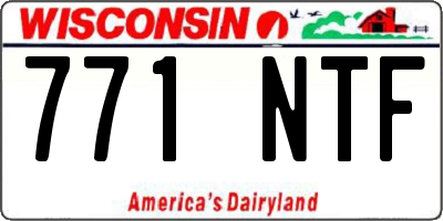 WI license plate 771NTF
