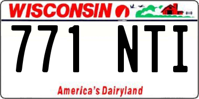 WI license plate 771NTI