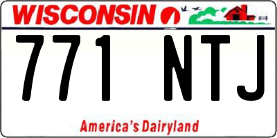 WI license plate 771NTJ