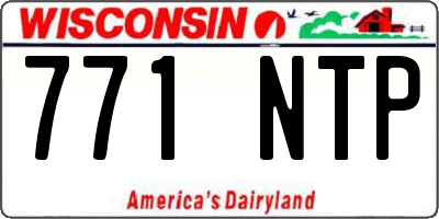 WI license plate 771NTP