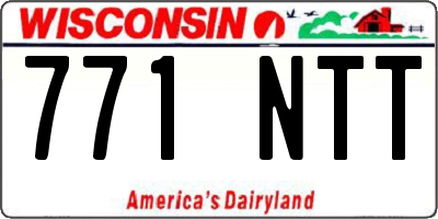 WI license plate 771NTT