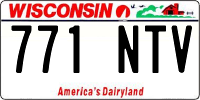 WI license plate 771NTV