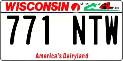 WI license plate 771NTW