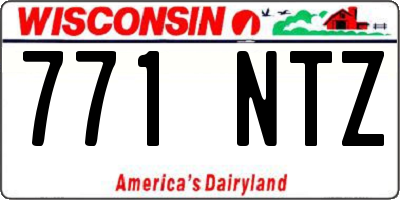 WI license plate 771NTZ