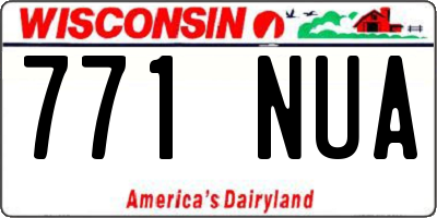 WI license plate 771NUA