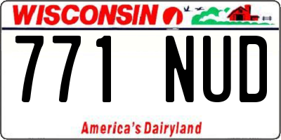 WI license plate 771NUD