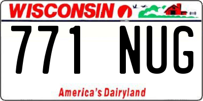 WI license plate 771NUG