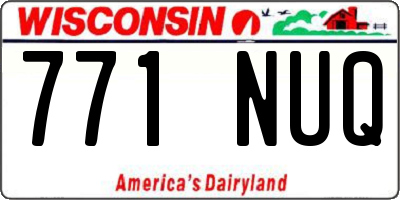 WI license plate 771NUQ