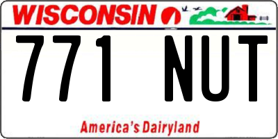 WI license plate 771NUT
