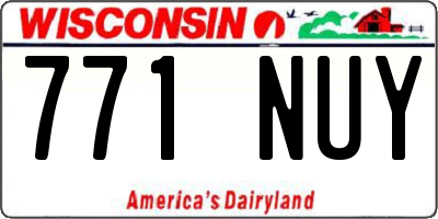 WI license plate 771NUY