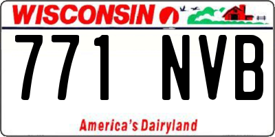 WI license plate 771NVB