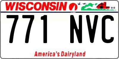 WI license plate 771NVC