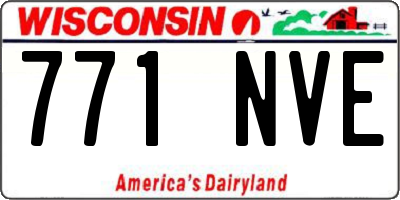 WI license plate 771NVE