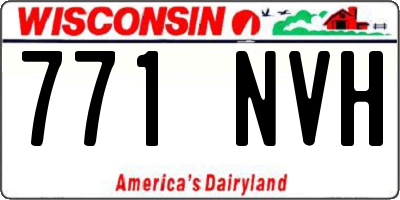 WI license plate 771NVH