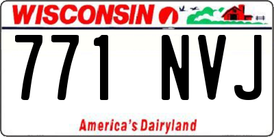 WI license plate 771NVJ