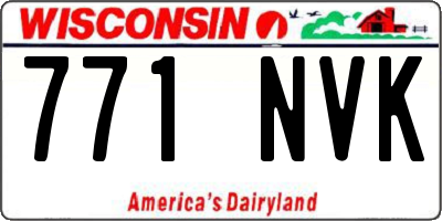 WI license plate 771NVK