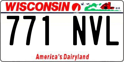 WI license plate 771NVL