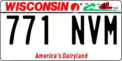 WI license plate 771NVM