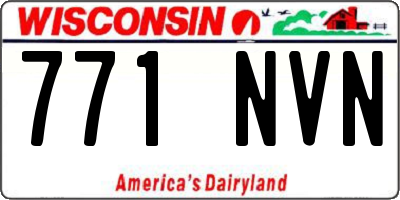 WI license plate 771NVN