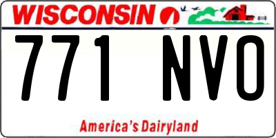 WI license plate 771NVO