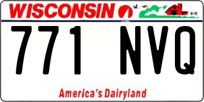 WI license plate 771NVQ