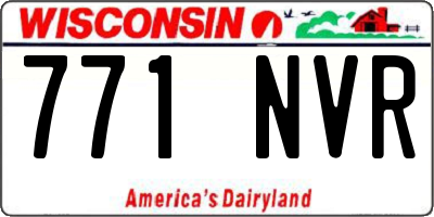 WI license plate 771NVR