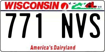 WI license plate 771NVS