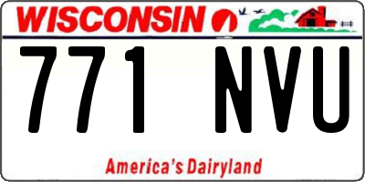 WI license plate 771NVU