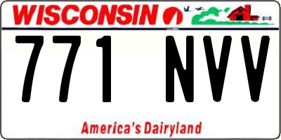 WI license plate 771NVV