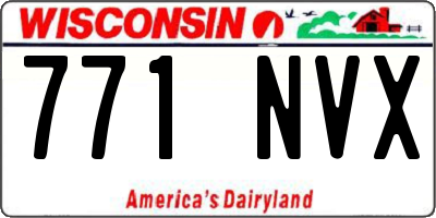 WI license plate 771NVX