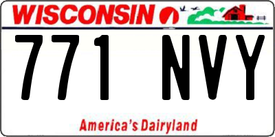 WI license plate 771NVY