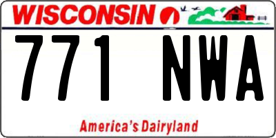WI license plate 771NWA