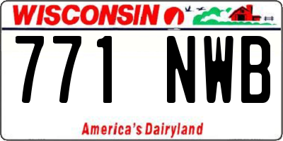 WI license plate 771NWB