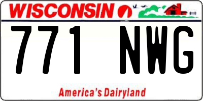 WI license plate 771NWG