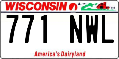 WI license plate 771NWL