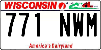 WI license plate 771NWM