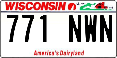 WI license plate 771NWN