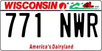 WI license plate 771NWR