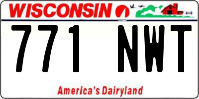 WI license plate 771NWT