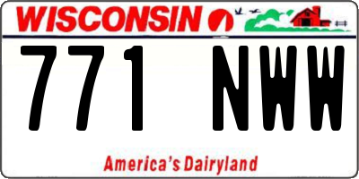 WI license plate 771NWW