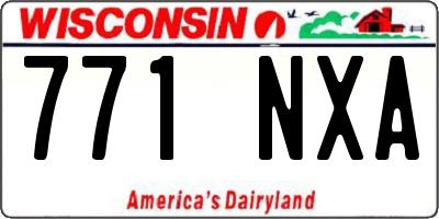WI license plate 771NXA