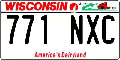 WI license plate 771NXC