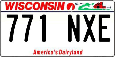 WI license plate 771NXE