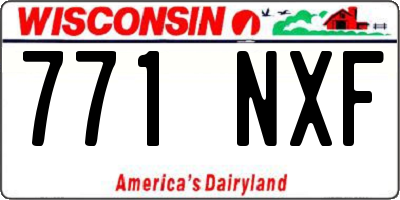 WI license plate 771NXF