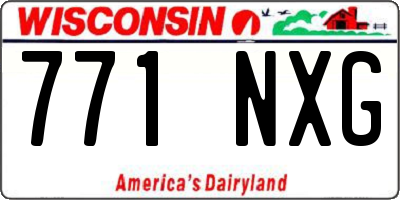 WI license plate 771NXG