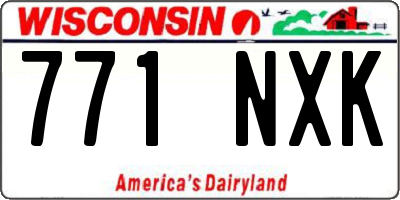 WI license plate 771NXK