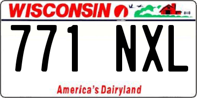 WI license plate 771NXL