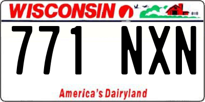 WI license plate 771NXN