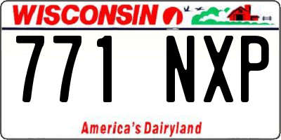 WI license plate 771NXP