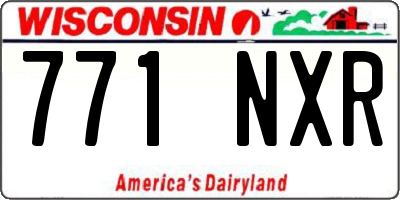 WI license plate 771NXR